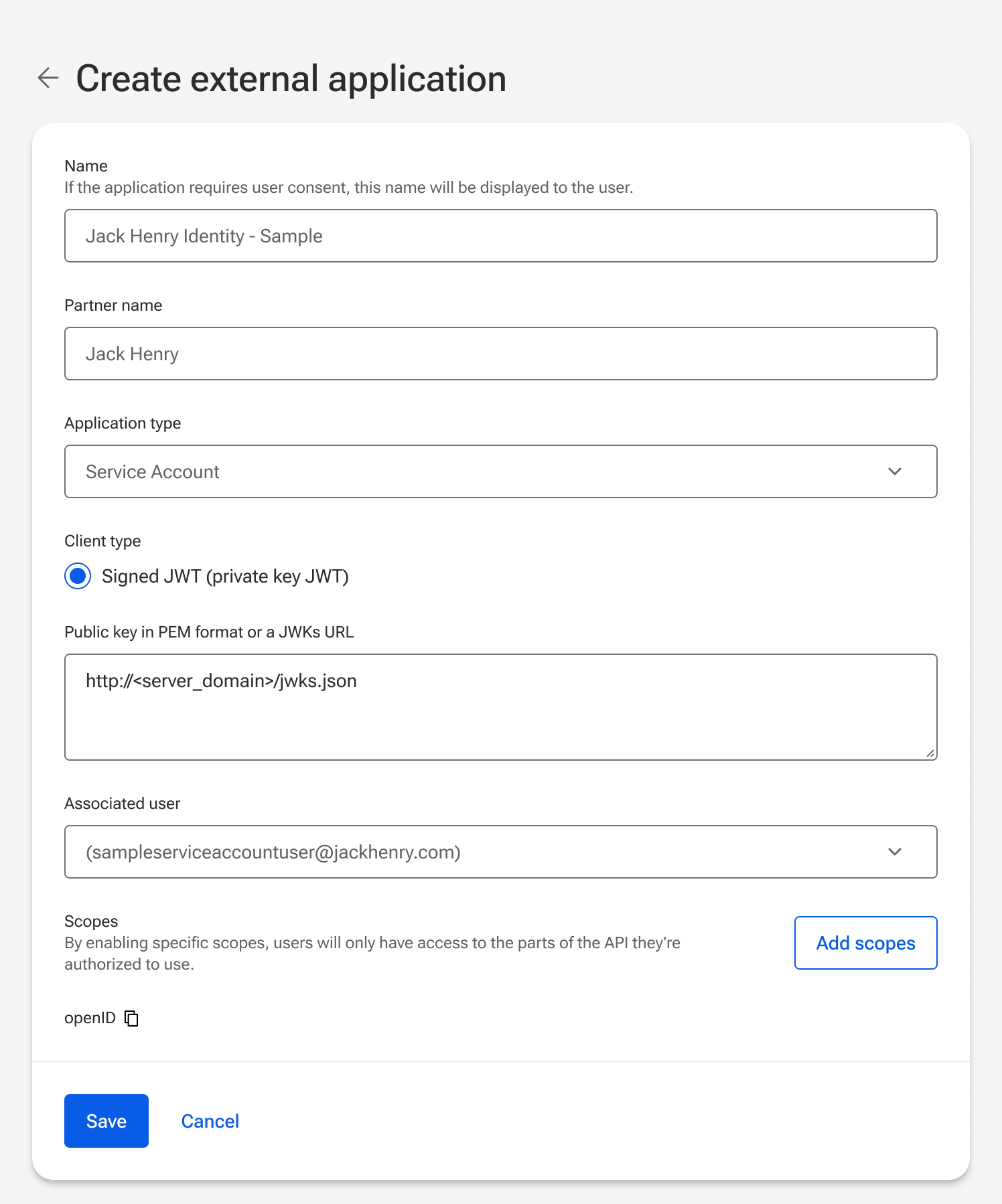 External Application User Invitation